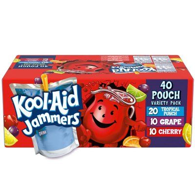 Kool Aid Flavors, Cherry Drink, Kids Juice, Punch Drinks, Kid Drinks, Tropical Punch, Grocery Foods, Fruity Drinks, Candy Brands