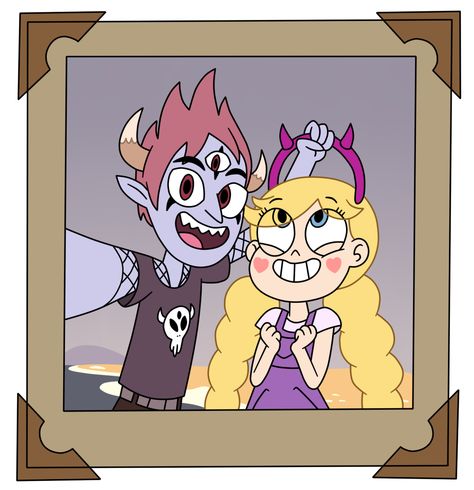 Tom first gave Star a headband on a couple photo by Deaf-Machbot on DeviantArt Svtfoe Icons, Starco Comic, Star Y Marco, Star Butterfly, Star Vs The Forces Of Evil, Star Vs The Forces, Cartoon Icons, Force Of Evil, Cute Cartoon Wallpapers