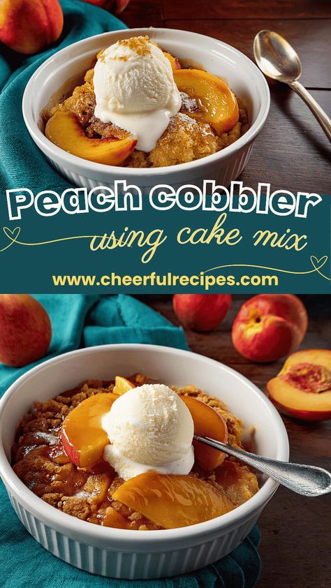 🍑✨ Peach Cobbler Magic with Cake Mix! 🍰✨

Craving a super simple, mouth-watering dessert that tastes like homemade heaven?

This peach cobbler recipe is your go-to! With just a cake mix, butter, and juicy peaches, you’ll have a golden, crispy masterpiece in under an hour. Perfect for BBQs, reunions, or anytime! 😋🍑

Get the recipe here 👉 cheerfulrecipes.com Crock Pot Cobbler Recipes Cake Mixes, Yellow Cake Mix Cobbler, Simple Peach Cobbler Recipe, Peach Cobbler With Cake Mix Easy, Cake Mix Peach Cobbler, Peach Cobbler Cake, Cake Mix Cobbler, Fresh Peach Cobbler, Easy Peach Cobbler