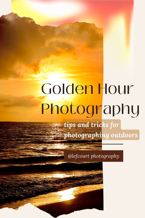 Capture stunning outdoor images with these Golden hour photography tips and tricks. Learn how to make the most of the soft, warm light during the magical hours just after sunrise or before sunset. From adjusting camera settings to perfecting composition, discover techniques that will elevate your photography and bring out the natural beauty of your subjects. Master Golden hour photography to create breathtaking, professional-quality photos every time you shoot outdoors. Outdoor Images, Photography Tips And Tricks, Glowing Background, Lay Photo, Golden Hour Photos, Golden Hour Photography, Learn Photography, Action Photography, Rule Of Thirds