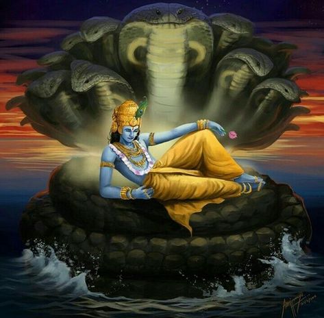 Lord Vishnu In Sea is hd wallpapers & backgrounds for desktop or mobile device. To find more wallpapers on Itl.cat Kamika Ekadashi, Navratri Puja, Radha Krishna Wallpaper, Lord Vishnu Wallpapers, Shiva Shakti, God Shiva, Krishna Janmashtami, Krishna Radha Painting, Radha Krishna Images