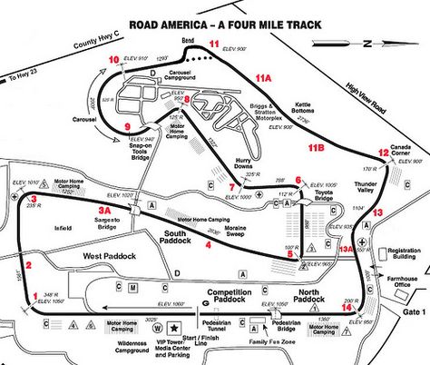 road america track map | Road America Track Map | Road America is a long track at 4.0 ... Laguna Seca, Slot Racing, British Grand Prix, Slot Car Tracks, Race Tracks, Classic Racing Cars, Racing Circuit, High Performance Cars, Racing Photos