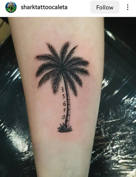 Cute Palm Tree Tattoo, Palm Tree Tattoos For Women, Fourth Of July Crafts For Kids, Mama Tattoo, Tattoo Samples, Tree Tattoos, Ankle Tattoos, Palm Tattoos, Palm Tree Tattoo