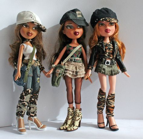 Dc Superhero Girls Dolls, Y2k Bratz, Safari Outfit, Safari Outfits, Black Bratz Doll, Bratz Doll Outfits, Brat Doll, Bratz Girls, Bratz Inspired Outfits