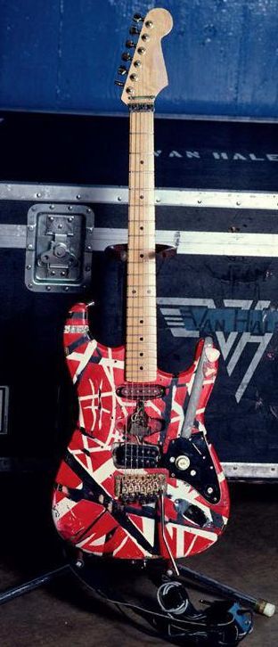 Evh Frankenstrat, Frankenstrat Guitar, Evh Guitar, Eddie Van Halen Guitar, Custom Stratocaster, Van Halen Guitar, Band Instruments, Les Paul Special, Les Paul Junior