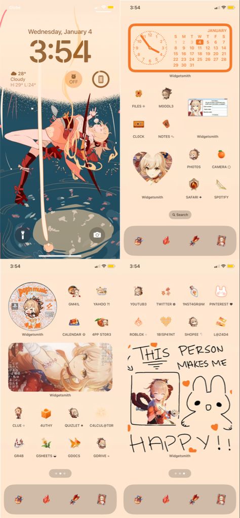 Iphone Genshin Theme, Genshin Ipad Layout, Genshin Impact Bio Ideas, Genshin Impact Iphone Theme, Genshin Impact Lockscreen Wallpaper, Genshin Iphone Layout, Genshin Homescreen Ideas, Iphone Design Apps, Genshin Ios Layout