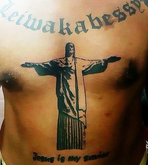 Jesus Christ redeemer Christ The Redeemer Tattoo, Christ The Redeemer Statue, Statue Tattoo, Jesus Statue, God Tattoos, Jesus Tattoo, Sugar Skull Tattoos, Christ The Redeemer, Style Tattoo