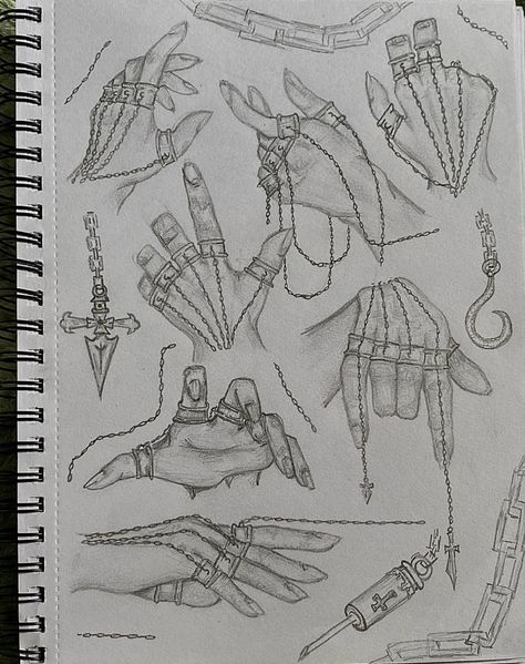 Hand With Chain Drawing, Hands In Chains Drawing, Kurapika Drawing Sketch, Kurapika Hand Chains, Kurapika Hand Tattoo, Kurapika Reference, Kurapika Sketch, Kurapika Drawing, Kurapika's Hands