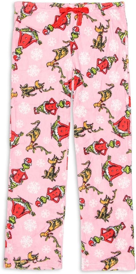 Dr Seuss Pajamas, Womens Pj Pants, Grinch Pajamas, Plush Pajama Pants, Pink Pajama Pants, Christmas Pajama Pants, Pajama Bottoms Womens, Holiday Pjs, Fleece Pajama Pants