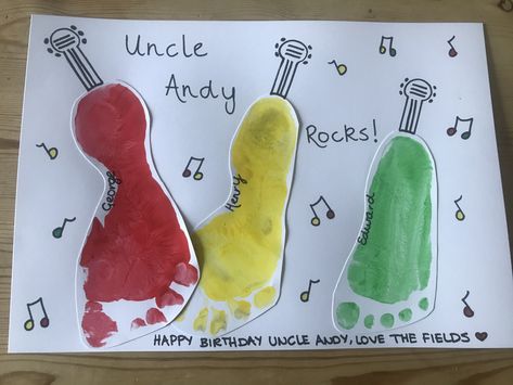 Music Handprint Art, Music Footprint Art, Music Crafts For Toddlers, Infants Activities, Kids Music Room, World Music Day, Nursery Crafts, Crafts Simple, Birthday Music