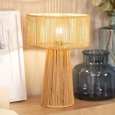 Rafia Lamp, Raffia Lampshade, Lampshades, Table Design, Pendant Lights, Morocco, Pendant Lighting, Braids, Boutique