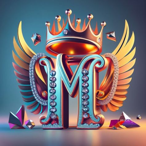 Angel Wings Graffiti, Wings Graffiti, Fancy Letter M, Scary Photography, M Letter Images, Crow Images, Birthday Background Design, Elegant Crown, Letter Art Design