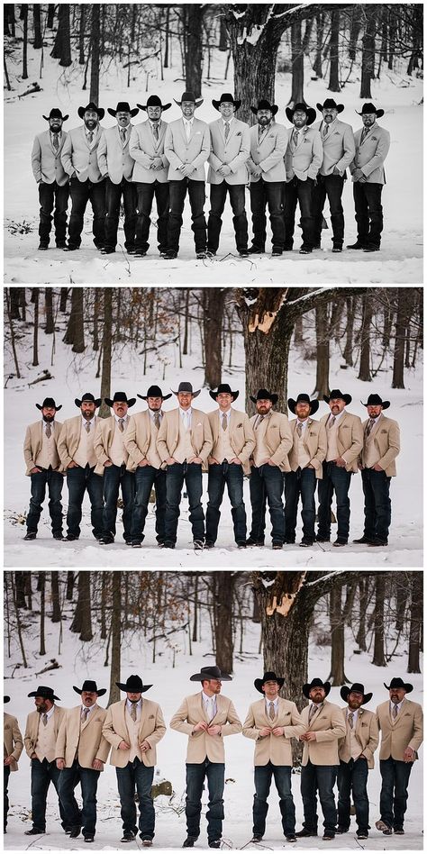 Cowboy Groomsmen, Wedding Winter Wonderland, Groomsmen Style, Lancaster Ohio, Cowboy Wedding, Ice Storm, Wedding Groomsmen, Winter Wonderland Wedding, Wedding Winter