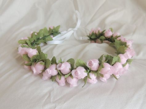 Pink Rosebud Layered Flower Crown by heartsandmermaids on Etsy, $14.00 Maggie Lacivi, Flower Crown Aesthetic, Coffee Filter Flowers Diy, Pale Grunge, Crown Aesthetic, Diy Flower Crown, Rose Crown, Plants Are Friends, All I Ever Wanted