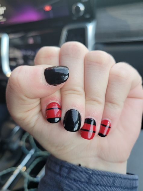 This is inspired by Han's (Stray Kids) nails Han Nails, Stray Kids Nails, Kids Nails, Kids Nail Designs, Star Nail, Mens Nails, Inspired Nails, Nails For Kids, Christmas Nail Designs