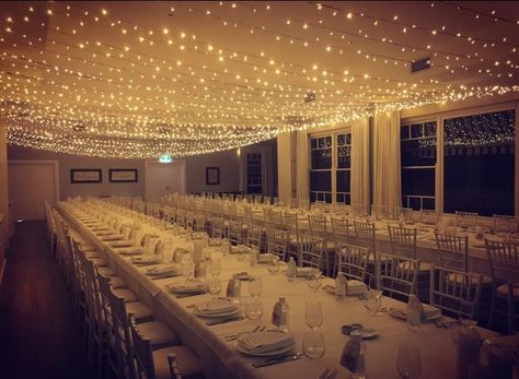 What fairytale weddings are made of - a canopy of fairy lights covered ceiling ✨ Styled and photo by: @sparkdevents #whenlovesparks #sparkdevents #unique #canopy #indoor #fairylights #pretty #sparkle #ambient #golden #lights #sparkd #wedding #styling #weddingdecor Hanging Fairy Lights Wedding Ceilings, Indoor Wedding Fairy Lights, Fairy Lights Party Decor Indoor, Fairy Lights On Ceiling Wedding, Indoor Wedding Lights Ceilings, Ceiling Fairy Lights Wedding, Christmas Lights Ceiling Wedding, Fairy Lights From Ceiling, Fairy Lights Wedding Ceiling