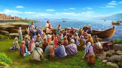 Jesus Begins His MinistryDecember 3, 2017		Leave a commentJesus Begins His Ministry – Matthew 412 Now when Jesus had heard that John was cast into prison, he departed into Galilee; 13 And leaving Nazareth, he came and dwelled in Capernaum, which is on the sea coast, in the borders of Zabulon and Nephthalim: 14 That it might be fulfilled which was spoken by Esaias the prophet, saying,The image originated from the internet source15 The land of Zabulon, and the land of Nephthalim, by the wa Lode A Dio, Jesus Second Coming, Lord’s Prayer, Jesus Return, Bible Pictures, Jesus Stories, Ayat Alkitab, Jesus Lives, Kingdom Of Heaven