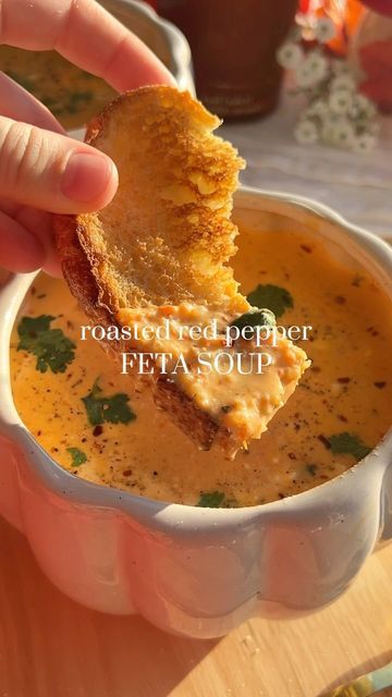 Kenna’s Cooks on Instagram: "roasted red pepper feta soup 🌶️🧀

soup season is definitely here and this roasted red pepper feta soup is sure to make your house smell amazing and warm you up from the inside out!

recipe is on my blog kennascooks.com 🤍

#soup #soupseason #easyrecipe #fallrecipes #redpepper #feta #roasted #lunchideas #supper #healthyrecipes #quickmeals" Soup Season, House Smell, Roasted Red Peppers, Smells Amazing, Red Peppers, Quick Meals, Fall Recipes, Feta, Soup Recipes