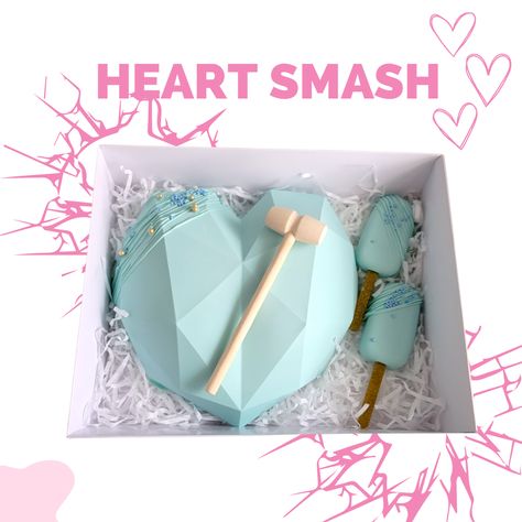 Heart Smash- great gender reviel idea. Smash Cakes, Chocolate Hearts, Celebration Cakes, Cake Smash, Cake