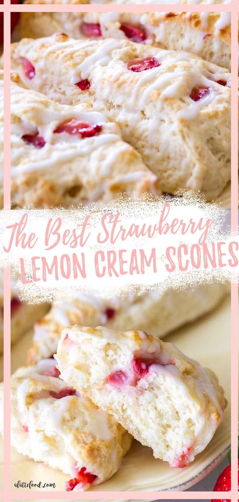 Strawberry Lemon Scones, Classic Scones Recipe, Strawberry Scones, Breakfast Muffin, Scones Recipe Easy, Lemon Scones, Homemade Scones, Family Desserts, Pane Dolce