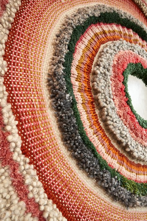 Tammy Kanat, Circle Loom, Circular Weaving, Colossal Art, Copper Frame, Concentric Circles, Textile Fiber Art, Visual Culture, Usa Art