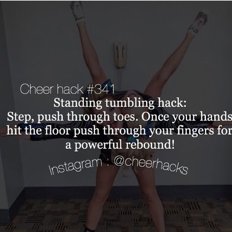 Cheer hacks Stunts Cheer, Tumbling Tips, Cheer Tips, Cheerleading Tips, Cheer Goals, Cheer Tumbling, Softball Pics, Tumbling Cheer, Cheer Hacks