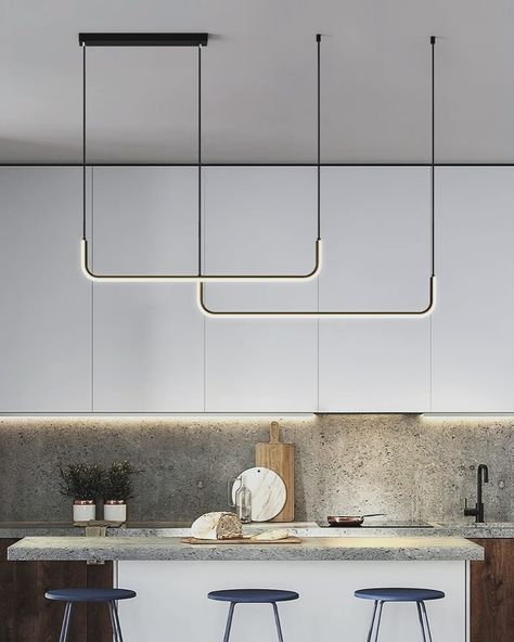 Linear LED Ceiling Chandelier Minimalist Suspension Light. Link in bio. Linear Pendant Light, Bedroom Light Fixtures, Pendant Lighting Dining Room, Minimalist Lighting, Minimalist House Design, Led Ceiling Lamp, Design Del Prodotto, Linear Pendant, Linear Chandelier