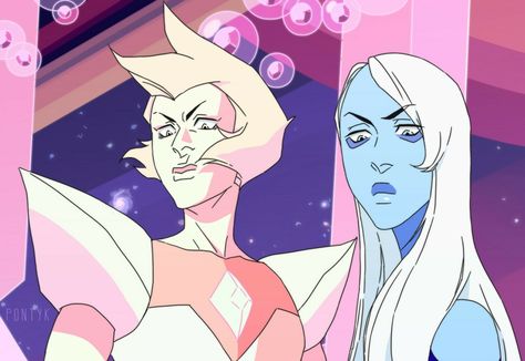 As diamantes Yellow Diamond, Blue Diamond, Steven Universe, Yellow Blue, Cartoon Characters, Universe, Yellow, Pink, Blue