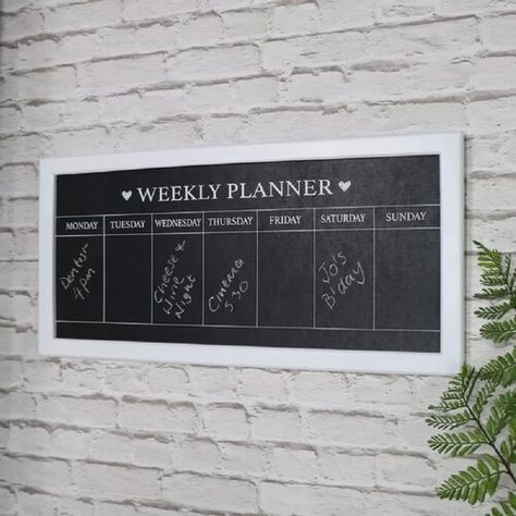 Weekly Menu Boards, Floral Armchair, Chic French Style, Kids Homework, French Style Furniture, Framed Chalkboard, Kitchen Hallway, Memo Boards, White Day