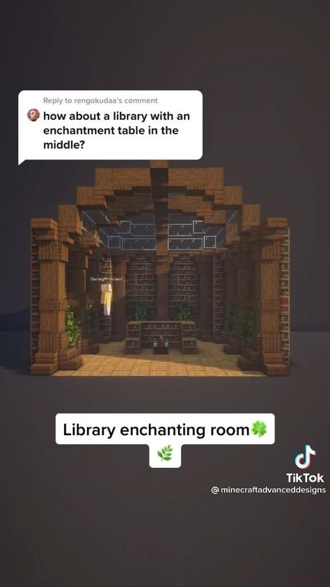 Minecraft Enchantment Building Ideas, Cute Things To Build In Minecraft Survival, Tower Interior Minecraft, Interior Design Minecraft House, Minecraft Library Tutorial, Minecraft Librarian Trading Hall, Minecraft Castle Room Ideas, Minecraft Stone Mason, Minecraft Spiral Staircase Design