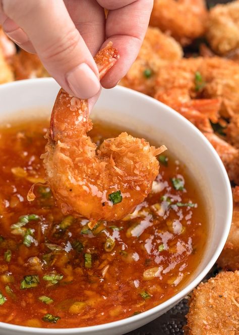 Orange Dipping Sauce, Shrimp Sauce Recipes, Coconut Shrimp Sauce, Chili Dipping Sauce, Fruit Dips, Asian Dipping Sauce, Homemade Chinese Food, Cibo Asiatico, Shrimp Sauce