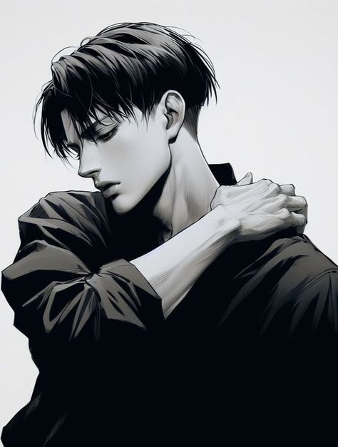 Anime Hairstyles For Men, Best Anime Hairstyles, Levi Ackerman Hot, ماثيو ماكونهي, Anime Hairstyles, Futurisme Retro, Modern Futuristic, Levi And Erwin, Captain Levi