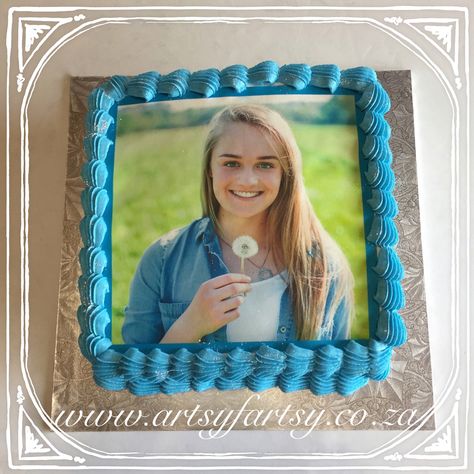 Edible Picture Cake #ediblepicturecake Picture Cake Ideas Edible, Sheet Cakes With Edible Images, Edible Print Cake Ideas, Picture Cakes Photo Edible, Cupcake With Edible Image, Edible Picture Cake, Edible Paper, Edible Printing, Edible Ink