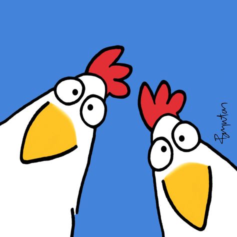 Chicken Illustration Cute, Whimsical Art Animals, Chicken Drawing, Bird Cartoon, Sandra Boynton, Cartoon Chicken, Barn Animals, Chicken Painting, Cartoon Birds