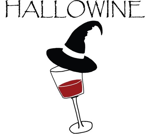 Happy Hallowine, Winery Tasting Room, Halloween Food Treats, Wine Event, Halloween Wine, Halloween Spooktacular, Wine Tasting Party, Wine Glass Art, Cute Images With Quotes