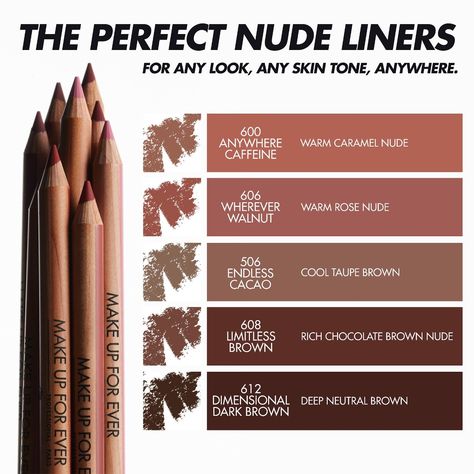 Artist Color Pencil: Eye, Lip & Brow Pencil - MAKE UP FOR EVER | Sephora Lipstick Guide, Lip Liner Colors, Lipstick For Fair Skin, Beauty Marketing, Medium Skin Tone, Color Pencils, Perfect Lips, Makeup Obsession, Make Up For Ever