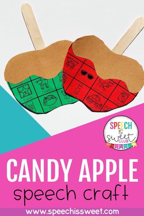 Apple Speech And Language Activities, Fall Speech Activities, Fall Speech Therapy Crafts, Fall Speech Therapy Activities, Articulation Activities Preschool, Speech Therapy Activities Elementary, Activities Board, Speech Lessons, Speech Crafts