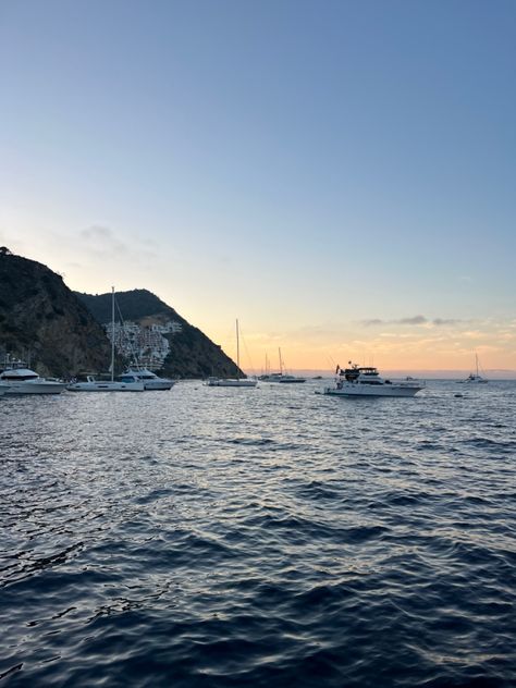 catalina island, california - sunset aesthetic Catalina Island California, California Sunset, Catalina Island, Sunset Aesthetic, I Want To Travel, Cali, Road Trip, California, Travel