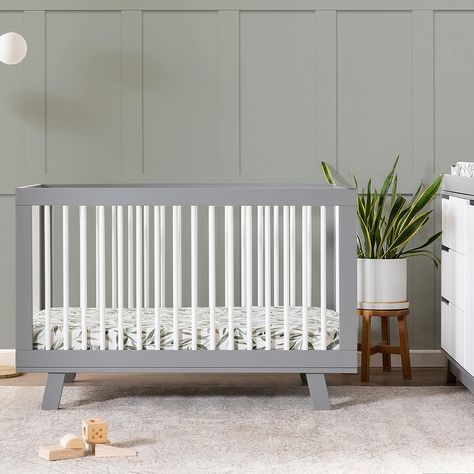 Babyletto Hudson 3-in-1 Convertible Crib with Toddler Bed Conversion Kit in Grey and White, Greenguard Gold Certified *This pin includes an affiliate link that may be eligible for commission Hudson Crib, Babyletto Hudson Crib, Babyletto Hudson, Nursery Seating, Crib To Toddler Bed, Matching Dressers, Nursery Reveal, Wall Clings, Stylish Nursery