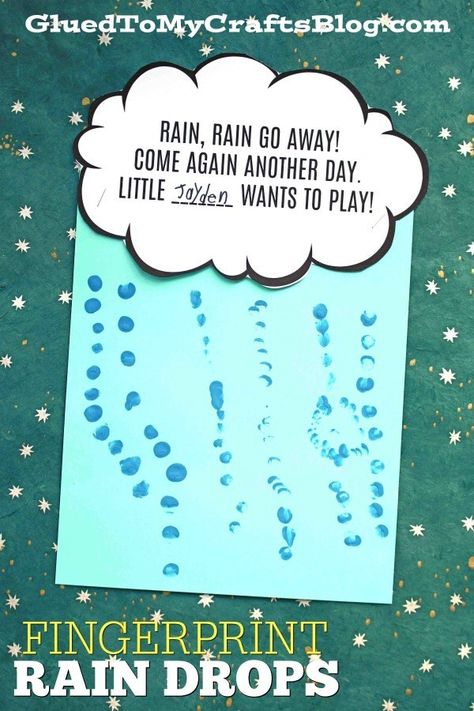 Rain Craft For Toddlers, Cloud Poem, Nursery Rhymes Preschool Crafts, Rain Crafts, Weather Activities Preschool, Preschool Weather, Nursery Rhymes Activities, Weather Crafts, April Crafts