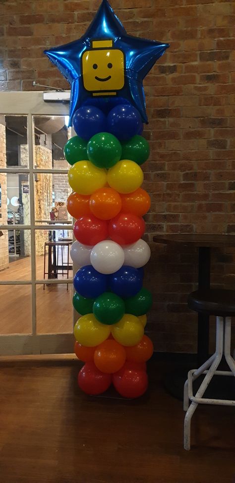 Lego Balloons, Lego Themed Party, Lego Theme, Balloon Tower, 5 Birthday, Vbs 2024, Lego Birthday Party, Balloon Twisting, Balloon Arrangements