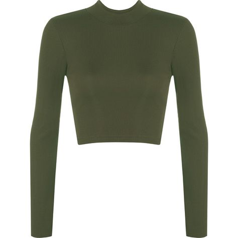 Ryanne Turtle Neck Crop Top ($17) ❤ liked on Polyvore featuring tops, green, ribbed turtleneck, white crop top, white turtleneck, turtleneck tops and white long sleeve top Long Crop Tops, Chica Punk, Turtleneck Crop Top, Green Turtleneck, Turtle Neck Crop Top, Green Crop Top, Modest Dresses Casual, White Long Sleeve Top, Ribbed Crop Top