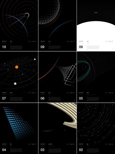 Interstellar Series on Behance Universe Graphic Design, Astronomy Design, Poster Idea, Graphisches Design, Plakat Design, Poster Series, Air Space, Design Visual, Design System