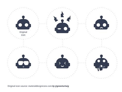 Robot Icons by Miguel Angel Rodriguez Garcia on Dribbble Robot Icon, Robot Logo, Big Robots, Graphic Design Tutorials Learning, Instructional Design, Robot Design, Vinyl Toys, Digital Art Illustration, Fashion Design Drawings