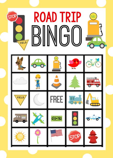 Anyone going on any really great trips this summer? Anyone packing a bunch of kids into the car to go on the trip and worried about keeping them entertained while you drive? I thought it would be f… Road Printable, Auto Bingo, Travelling Family, Car Bingo, Road Trip Printables, Travel Bingo, Road Trip Bingo, Bingo Games For Kids, Printable Road