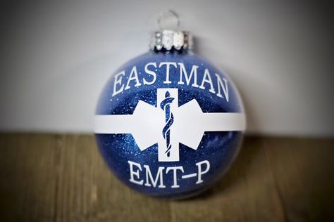 Number Gifts, Emt Paramedic, Personalised Badges, Emergency Medical Services, Holiday Door, White Line, Gifts For Boss, Glitter Glass, Medical Services