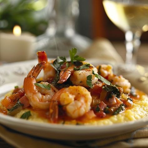 Shrimp With Polenta, Polenta Recipe, Polenta Recipes, Recipe Ingredients, Polenta, Plain White, 2 Cups, Ingredients Recipes, Sea Salt