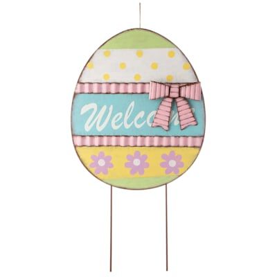 Easter Flags & Yard Stakes | At Home Easter Flags, Circle Design, At Home Store, Home Store, Easter Crafts, Easter Egg, Happy Easter, 4 H, Easter Eggs