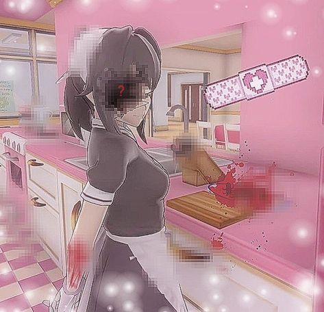 Creepy Cute Aesthetic, Ayano Aishi, Creepy Core, Kawaii Pastel Goth, Cry Of Fear, Gothic Fantasy Art, Yami Kawaii, Kawaii Core, Yandere Simulator