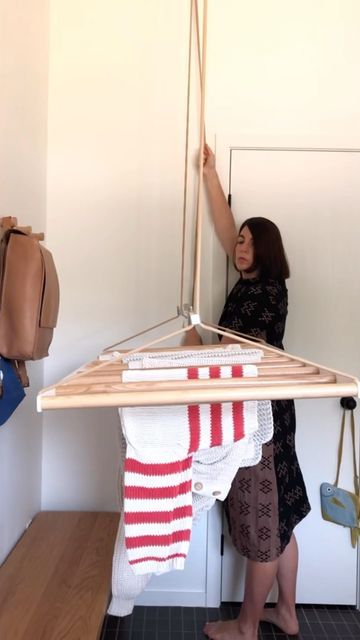 George & Willy on Instagram: "Mud room goals! The Ceiling Hanging Drying Rack via @amandajanejones" Ceiling Drying Rack, Hanging Drying Rack, George And Willy, Room Goals, Ceiling Hanging, Mud Room, The Ceiling, Drying Rack, Laundry Room